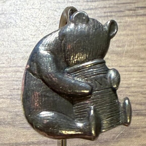 DANFORTH PEWTER Vintage Disney Pooh with Hunny Pot Bookmark RARE - Picture 3 of 6